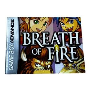 Breath of Fire Capcom Game Boy Advance Insert Booklet Only Good Condition